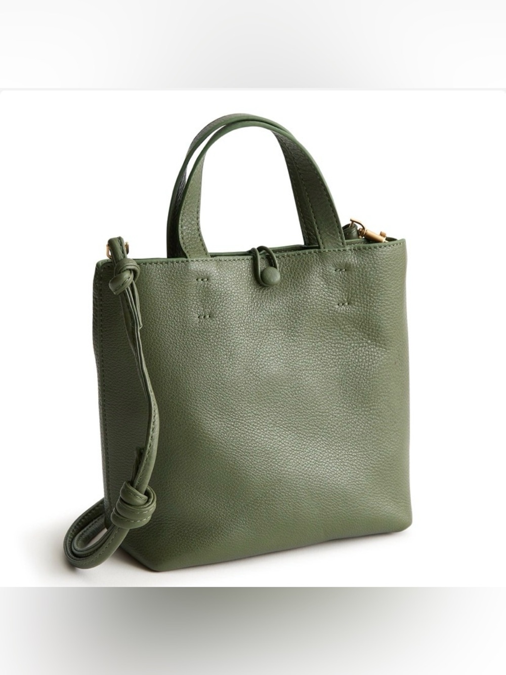 NWOTNEW In stores /online Arrival Mini Original Tote Bag Bronze Green in Leather